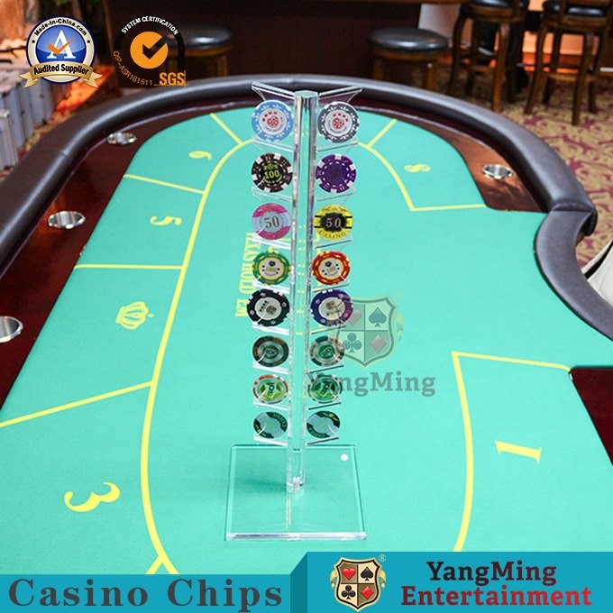 16pcs Casino Transparent Poker Chips Case Gambling Table Round Chips