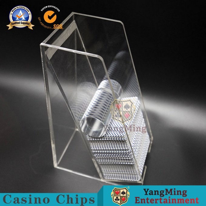 Transparent 8 Decks Playing Card Box Acrylic Full Drum Poker Card