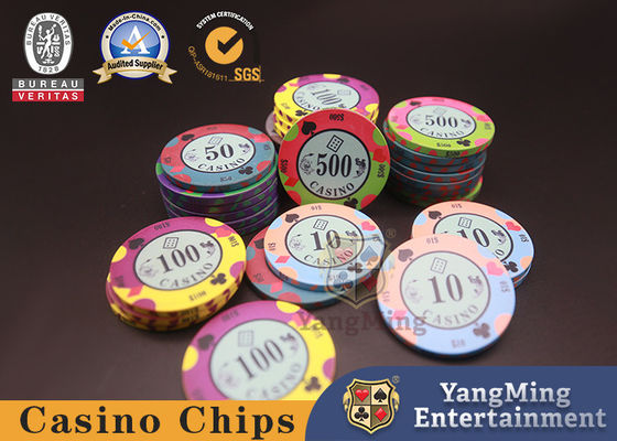 Jakość Texas Club Casino Style Pokerowe żetony zapobiegające podrabianiu ceramicznych żetonów fabryka