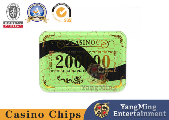 Kalite 50mm Bakara Texas Casino Poker Chips Akrilik Kristal Yaldızlı Izgara Anti Sahte fabrika