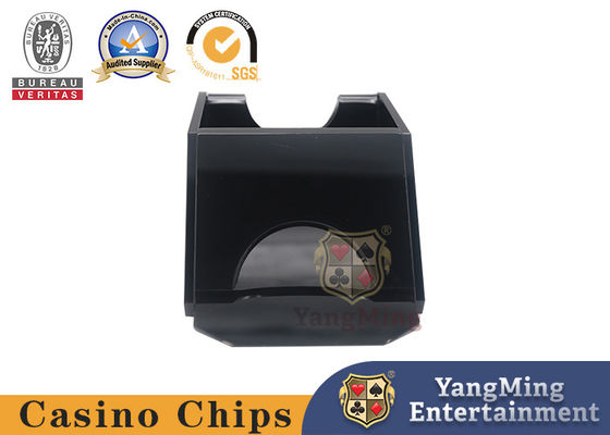 คุณภาพ รองเท้าคริลิคคาสิโนแบล็กแจ็คไพ่ดีลักซ์ 2 เด็คสีดำ โรงงาน