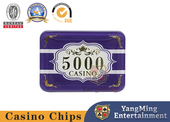 Macau Three Layer Crystal Acrylic Casino Poker Chip Set 760 Piece Gold Stamping UV