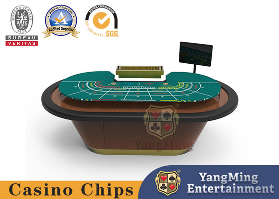 10 Person Casino Poker Table Solid Wood Baccarat Gambling Table