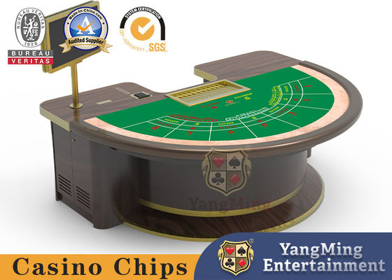 Qualität 7 Personen-Bakkarat-Spieltisch-Grün-Tischdecken-Schritt-Pokerspiel-Tabelle Fabrik