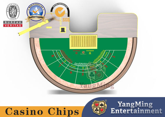 Qualität 7 Personen-Bakkarat-Spieltisch-Grün-Tischdecken-Schritt-Pokerspiel-Tabelle Fabrik