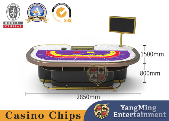 Customized Baccarat Gambling Table Poker Game Cloth Table 9 Player