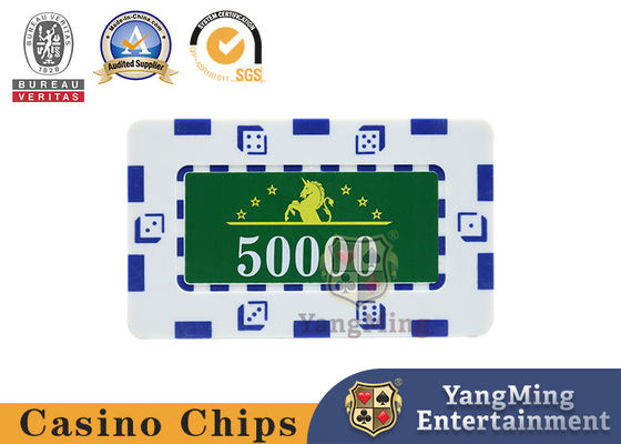 Kualitas 11.5g Plastik Abs 760 Potongan Keripik Poker Kustom Set Anti Pemalsuan Untuk Meja Kasino pabrik