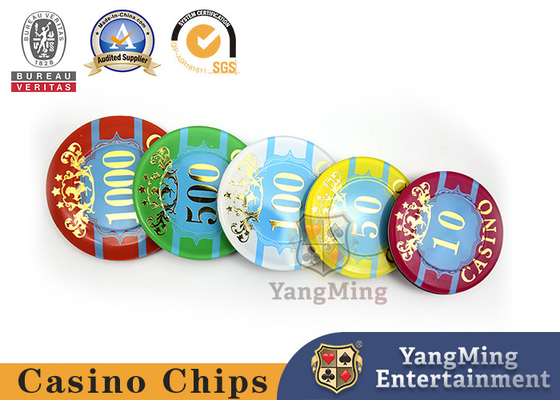 Professional Hot Stamping Casino Poker Chip Set 50mm