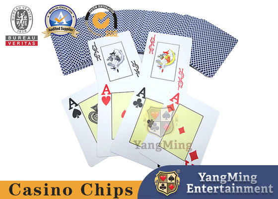Quality Dezhou Large 2.5 X 3.5 Inches Casino Cards Frosted Plastic factory