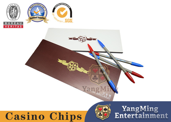 Baccarat Gambling Casino Table Game Rules Card Example Record Paper Can Be Customized