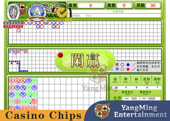 Qualità Esposizione cinese ed inglese del baccarat della lista dei passeggeri di sistema del software del casinò del poker della Tabella dei giochi fabbrica