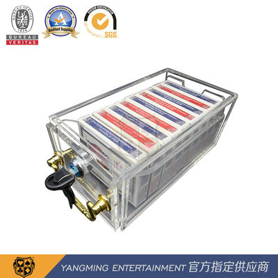 Qualität 8 Paare Schürhaken-Karten-Geschenkbox-Acryl-völlig transparent mit Verschluss-Abfall-Karten-Kästen Fabrik