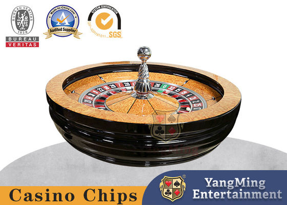 Solid Wood 82cm Manual Roulette Wheel Board Casino Customized Poker Table Games Top Wheel