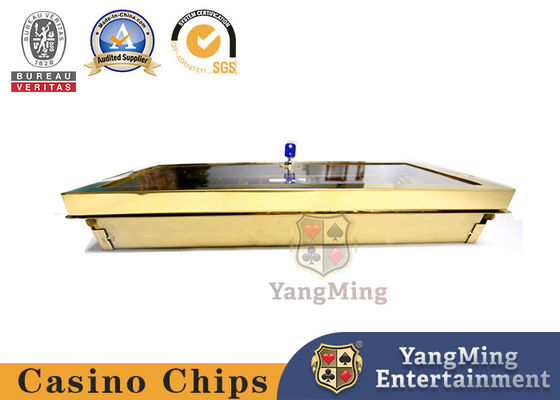 Quality Electroplated Titanium Gold Yellow Poker Chip Float With Single Layer Lock Size Customized factory