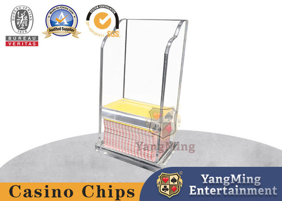 Texas Club Acrylic 8 Deck Poker Card Waste Rack Customized Full Transparent Card Box