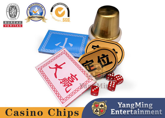 Red And Blue Front And Back Printing Size Positioning Button Casino Poker Table Game Customization