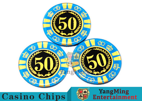 Jakość Okrągłe żetony kasynowe RFID / żetony do pokera w kasynie o dobrej odporności na zużycie fabryka