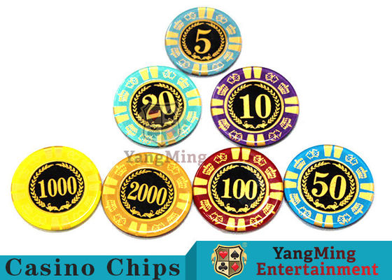 Qualité Le casino de la forme ronde RFID ébrèche/jetons de poker de casino avec la bonne résistance à l'usure usine