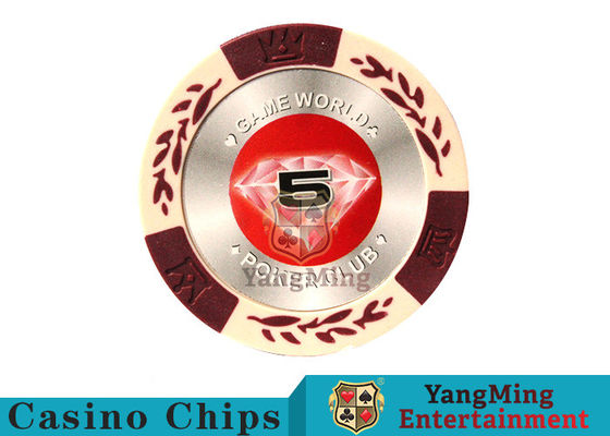 Jakość 14-gramowa matowa naklejka Niestandardowe żetony do pokera z gliny z 25 sztukami w rolce termokurczliwej fabryka