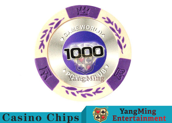 Jakość 14-gramowa matowa naklejka Niestandardowe żetony do pokera z gliny z 25 sztukami w rolce termokurczliwej fabryka