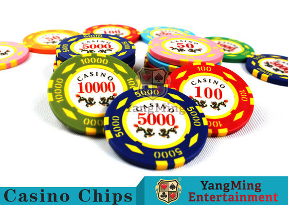 Kualitas 11.8g Texas Holdem Metal Casino Poker Chips Bentuk Bulat Dengan Diameter 40mm pabrik