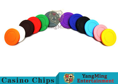 Roulette Dedicated Solid Color Plastic Poker Chips With Customized Print Logo