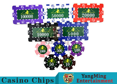 Translucent Marco Style Casino Poker Chip Set With Crystal Clear Texture