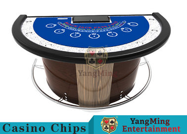 Stainless Steel Fender Half Round Poker Table For Blackjack Gambling Game