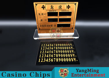 Casino Dragon And Tiger High-Grade Pure Copper Entertainment Bet Card Table Limit Sign