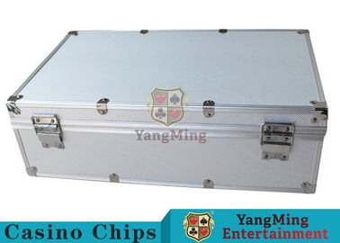760pcs Poker Chips Case With Security lock Easy To Carry Casino Game Accessories Aluminum Round Chip Case With Handle