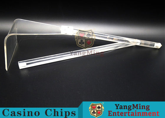 Jakość Nowy niestandardowy styl przezroczyste karty do gry Clay Round Chip Rake na akcesoria do stołu pokerowego w kasynie fabryka