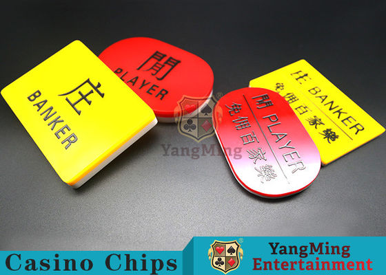 Quality Durable Casino Table Games Baccarat Markers , Banker Bet Poker On The Button factory