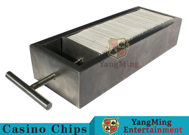 Stainless Steel Casino Game Accessories , Casino Card Holder For 8 -10 Decks