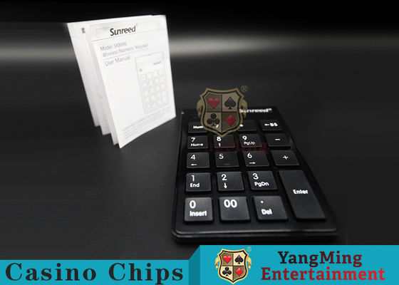 Qualität Drahtlose numerische Tastatur schwarzes der Farbbakkarat-spielende System-2.4G USB Fabrik