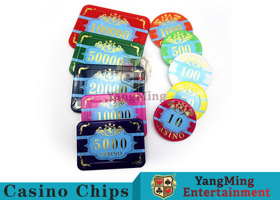 Quality Custom Acrylic Casino Poker Chip Set , New Style Poker Set With Numbered Chips factory