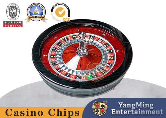 American Manual Roulette Board Red Solid Wood Casino Table Texas Hold'Em Poker 19cm Shaft