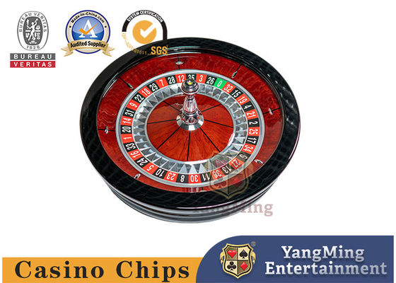 American Manual Roulette Handmade Custom Poker Table Game Solid Wood Diameter 82 Cm