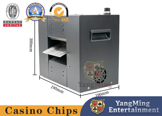 품질 블랙 메탈 더블 포트 카지노 게임 카드 자동 스크레더 포커 폐기물 종이 공장