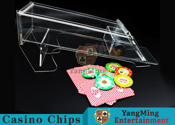 Qualität transparenter Acrylkarten-Schuh des kasino-1.2kg mit ausgezeichnetem hellem Getriebe Fabrik