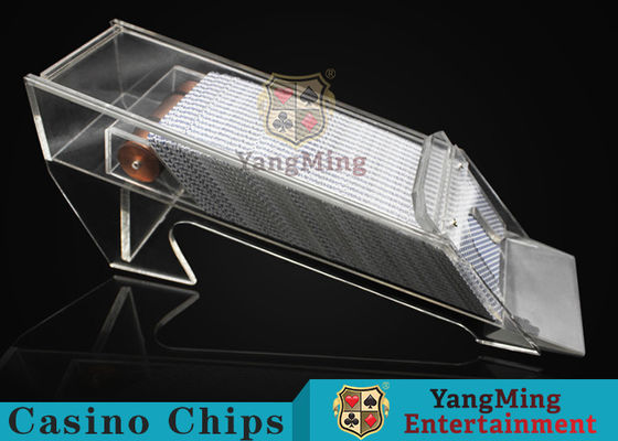 Qualität transparenter Acrylkarten-Schuh des kasino-1.2kg mit ausgezeichnetem hellem Getriebe Fabrik