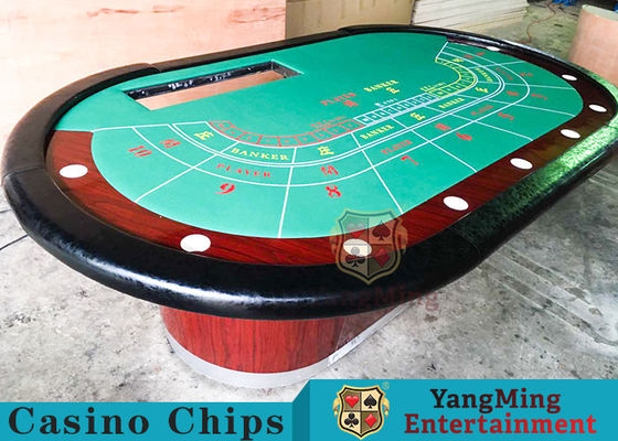 Qualità Baccarat Standard Fod Poker Table per 9 giocatori 80 pollici Baccarat Poker Table con sublimazione termica stampa personalizzata fabbrica
