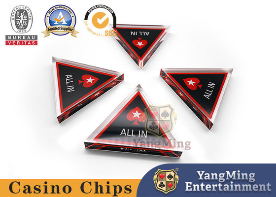 Kalite Üçgen akrilik tümüyle casinoda Texas Hold'Em oyun masası konumlandırma kartı fabrika