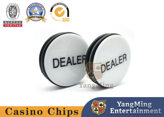 Calidad Negro y Blanco Texas DEALER Plástico ABS Doble Carved Jugar a la Mesa de Póquer fábrica