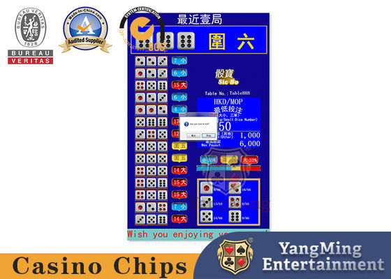 Jakość Międzynarodowe kasyno Universal Dice System wyświetlone w języku chińskim i angielskim fabryka