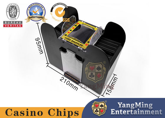 Quality Baccarat Texas Poker Shuffle Machine 4 Pairs Black Plastic Casino Card Shuffle Machine factory