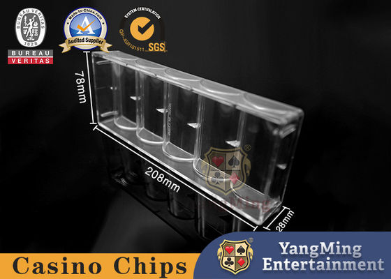 Quality Brand New 100 Pieces 40mm Fully Transparent Chip Box Acrylic Texas Hold'Em Poker Chip Box factory