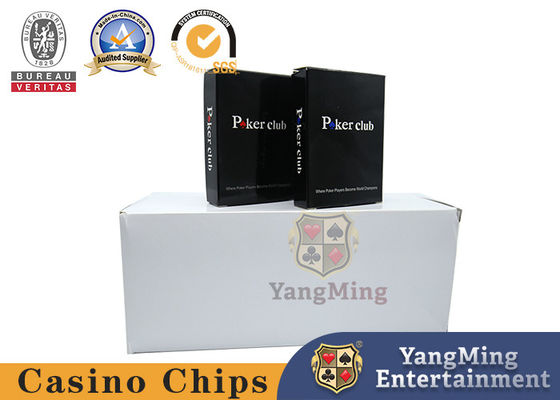 Qualità Carta da gioco di plastica del poker della scatola nera della grande stampa 280gsm del PVC per Texas Poker Game fabbrica
