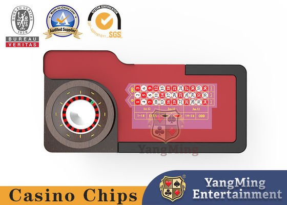 Qualidade Roleta de madeira maciça 10 jogadores Poker Mesa de jogo Padrão personalizado Pés em forma de H fábrica