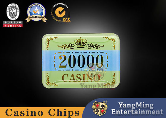 Jakość Baccarat Texas Wysokiej Temperatury Złote Okryte Kryształowo Akrylowe Chipy Przeciwko Podrabianiu fabryka