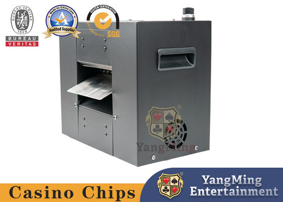 গুণ ব্র্যান্ড নিউ ক্যাসিনো ব্ল্যাক মেটাল ডাবল মুখ গেমিং কার্ড উচ্চ গতির স্বয়ংক্রিয় Crusher কারখানা